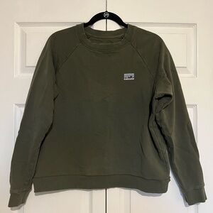 Patagonia Daily Cotton Crewneck Sweatshirt, Olive Green, Medium